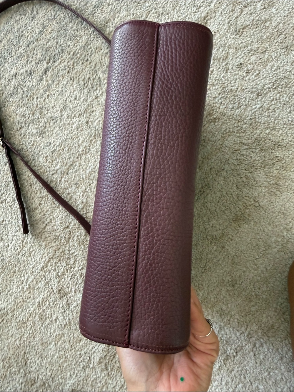 Cuyana Burgundy Leather Crossbody Bag - Picture 3 of 12